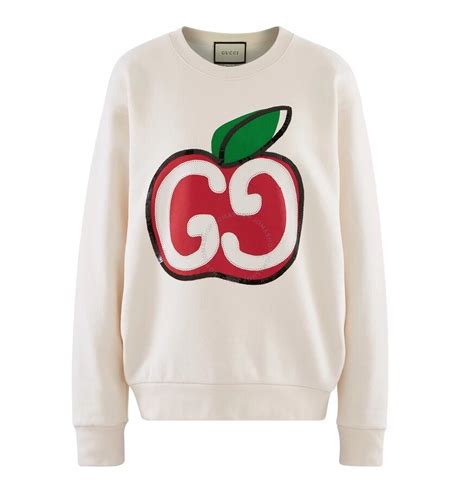 gucci apple sweatshirt|gucci sweatshirt vintage.